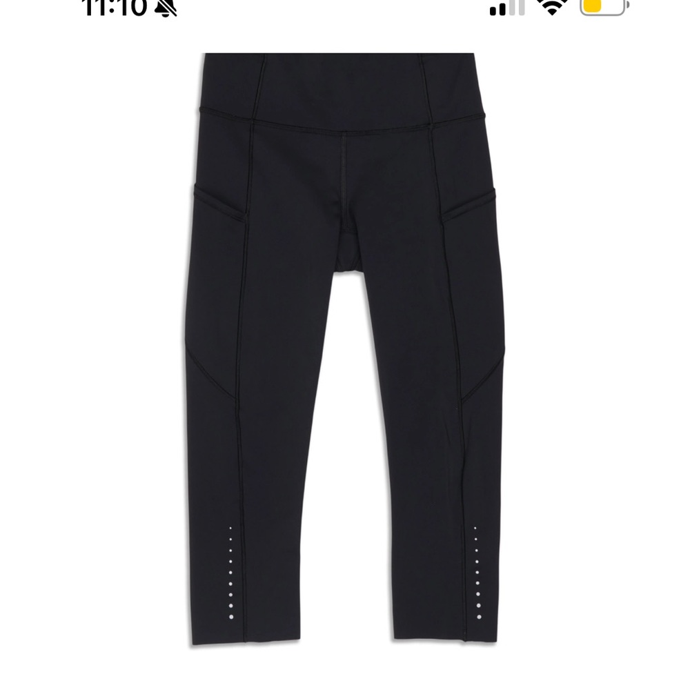 Lululemon Fast And Free High-Rise Crop pant- Size 2 black. Great condition.